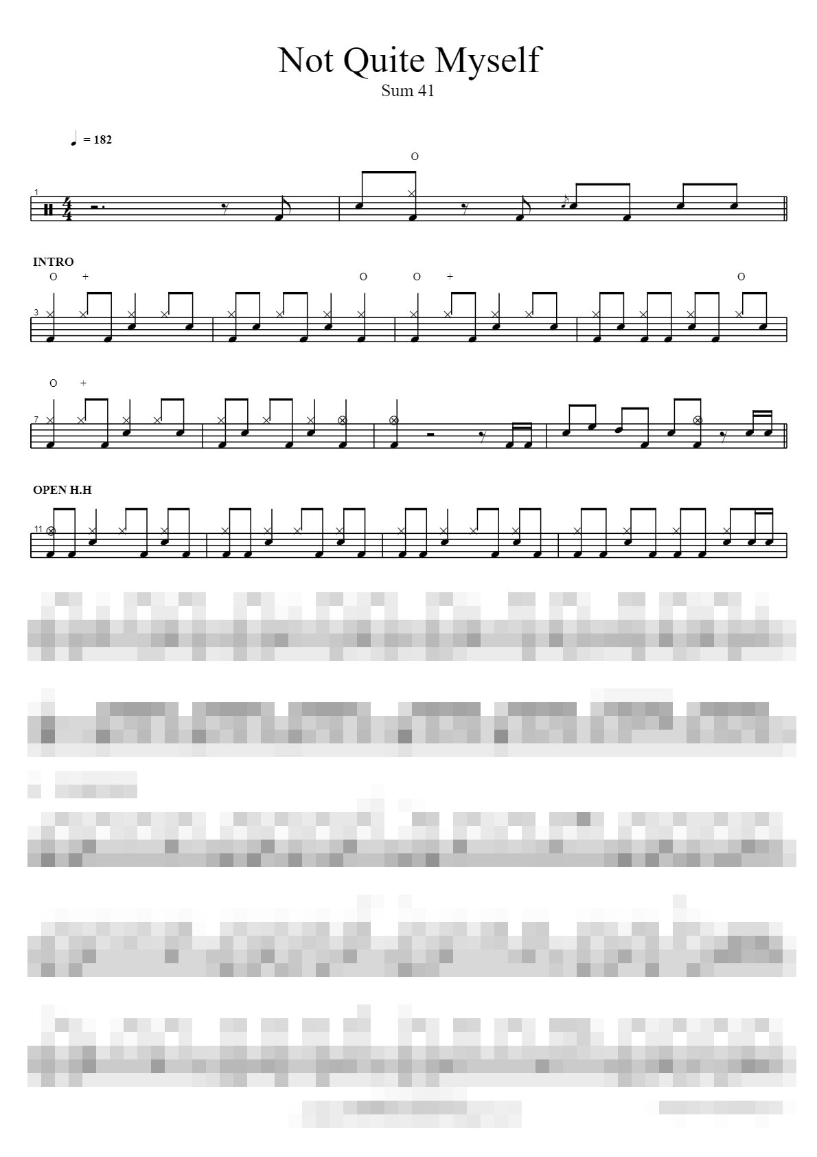 Not Quite Myself Sheet Music Preview