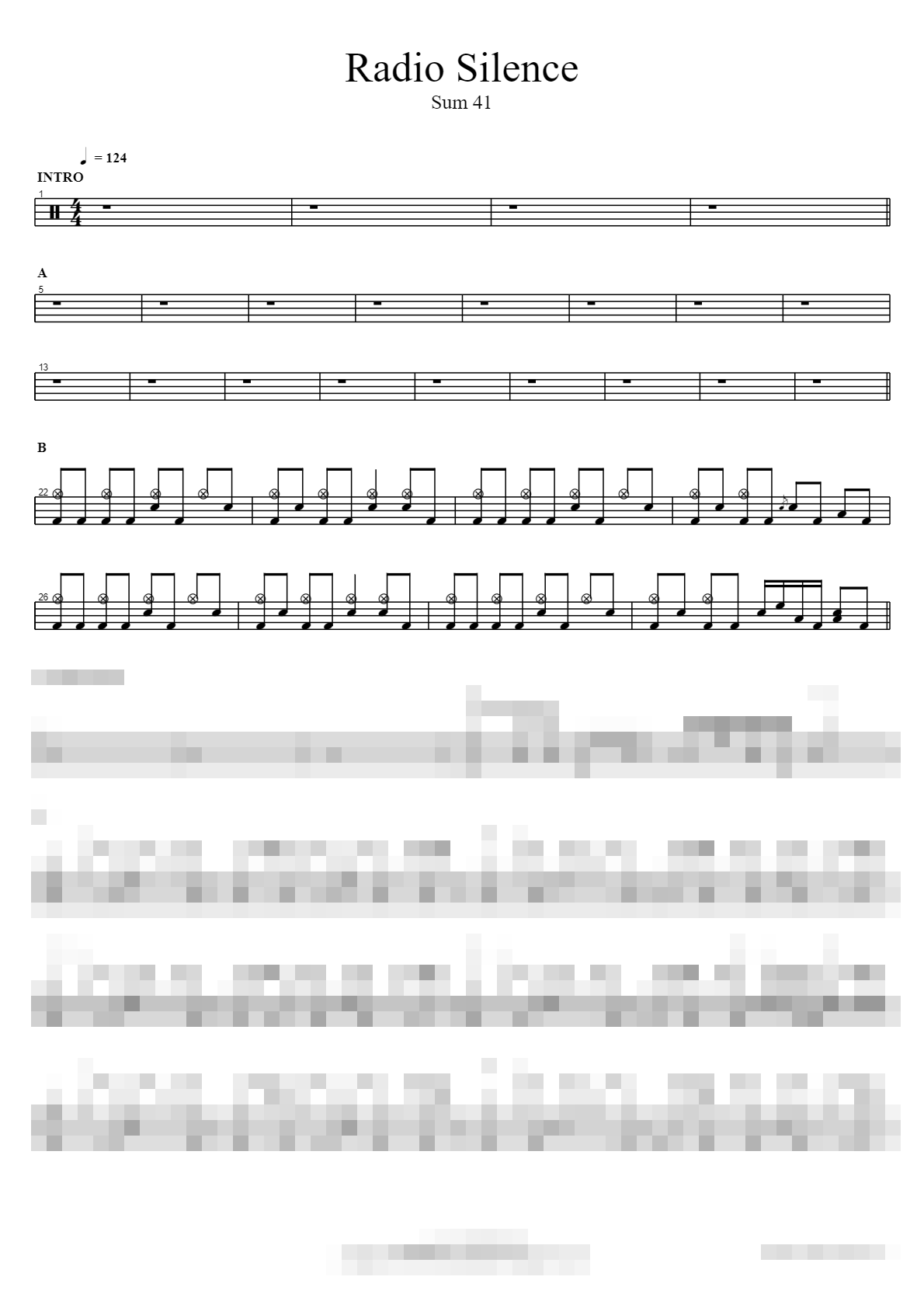 Radio Silence Sheet Music Preview