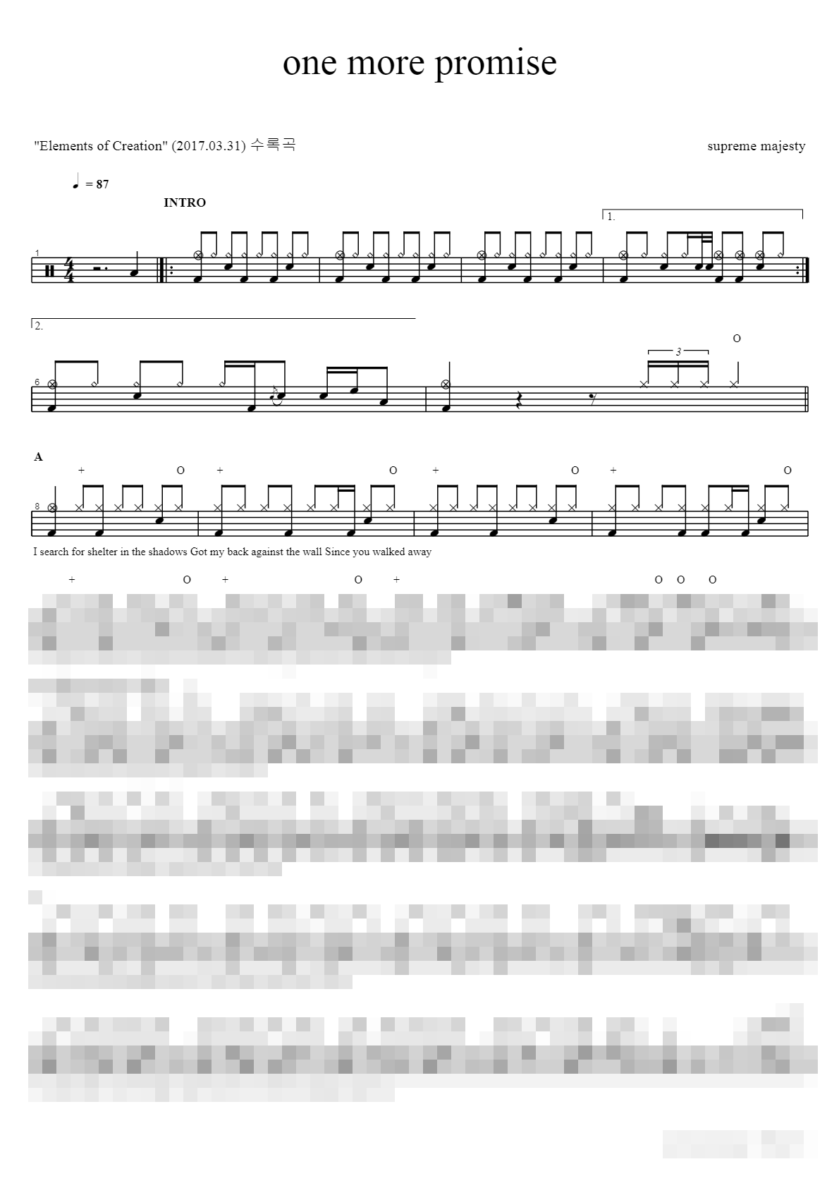 one more promise Sheet Music Preview