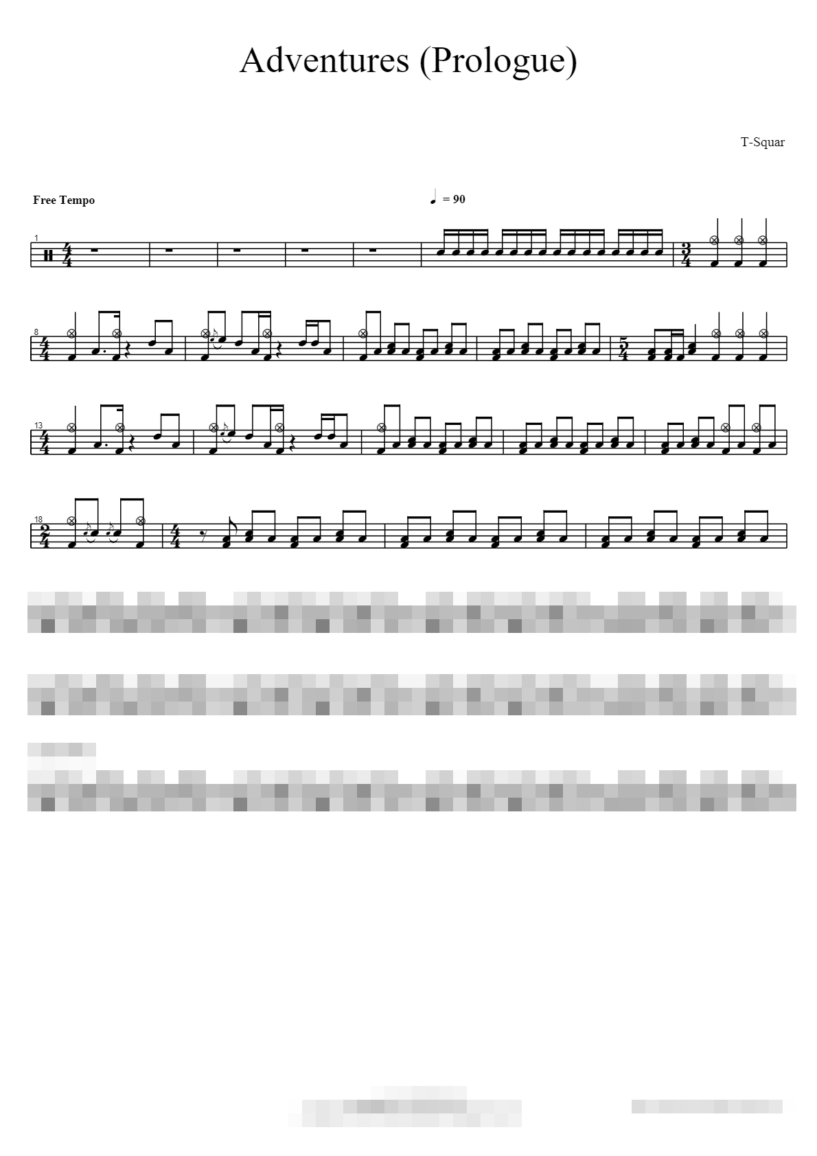 Adventures (Prologue) Sheet Music Preview