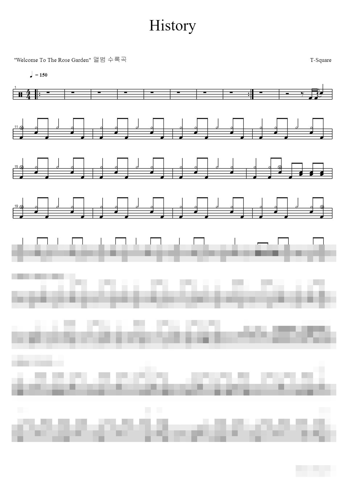 History Sheet Music Preview