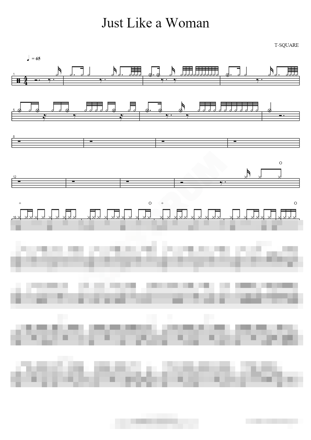 Just Like a Woman Sheet Music Preview