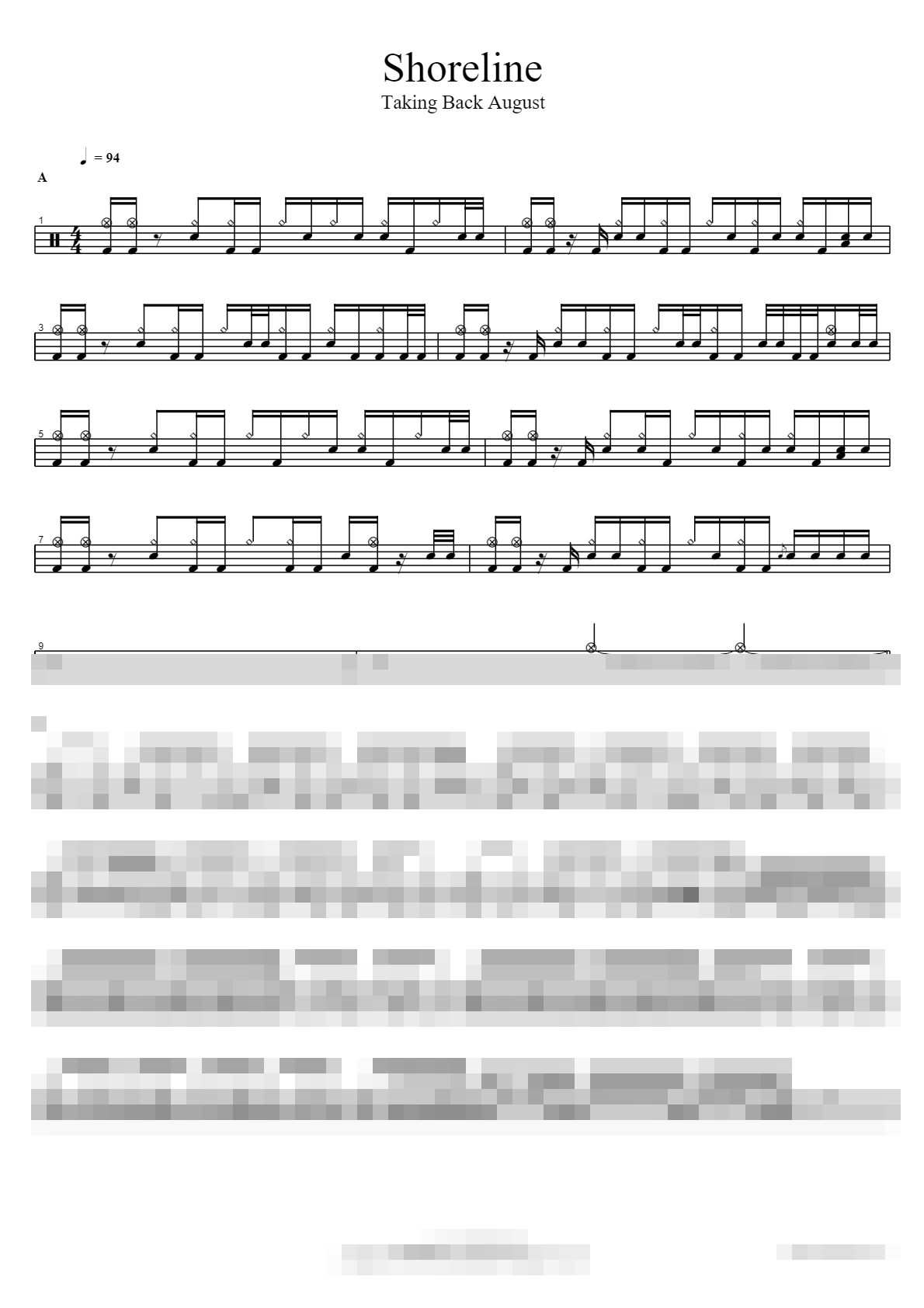 Shoreline Sheet Music Preview