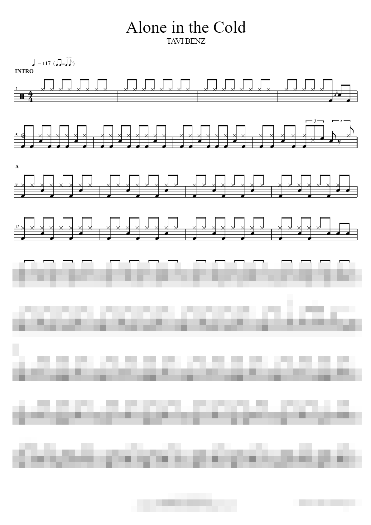 Alone in the Cold Sheet Music Preview