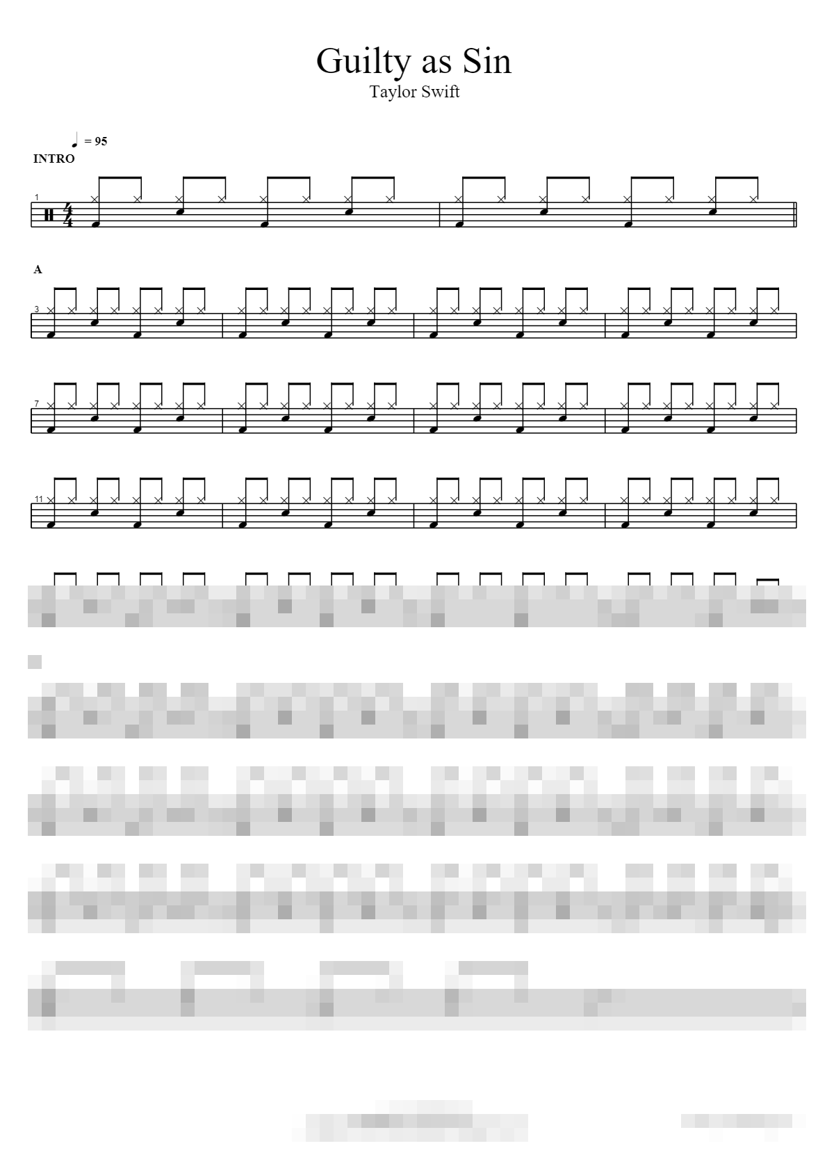 Guilty as Sin Sheet Music Preview