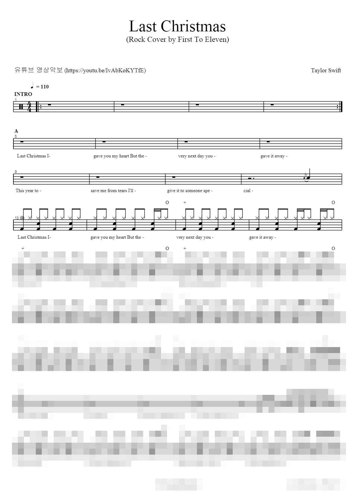 Last Christmas Sheet Music Preview