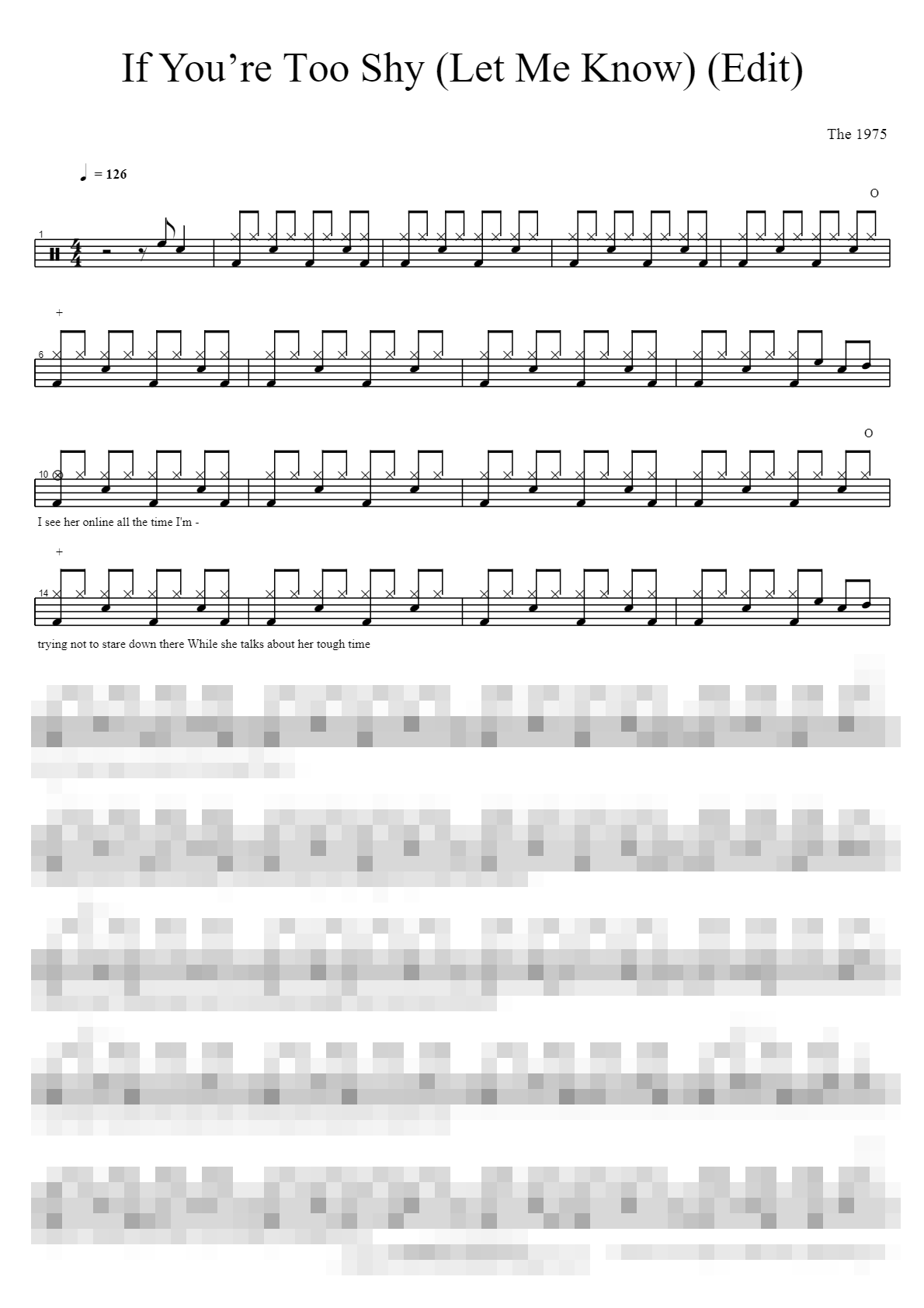 If You’re Too Shy (Let Me Know) (Edit) Sheet Music Preview