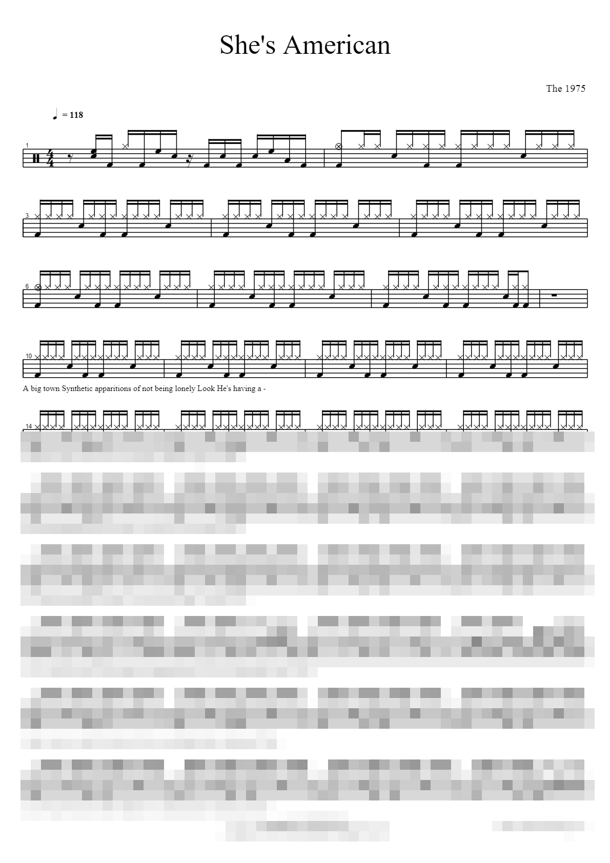 She's American Sheet Music Preview