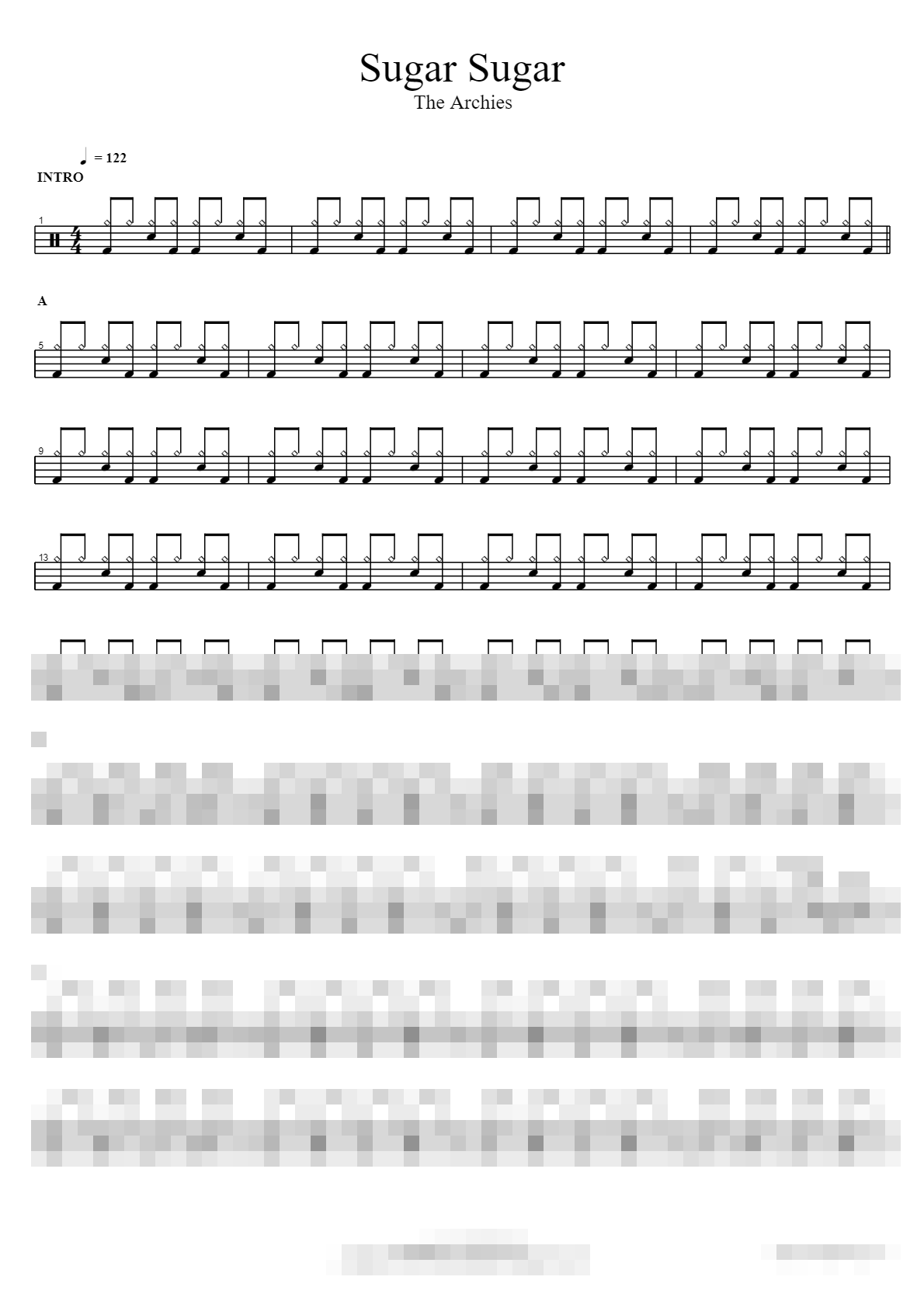 Sugar Sugar Sheet Music Preview