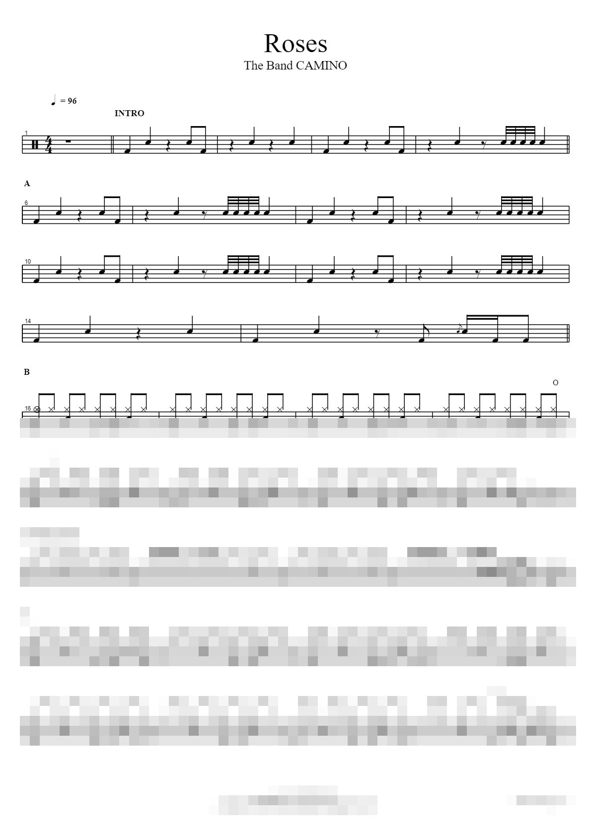 Roses Sheet Music Preview