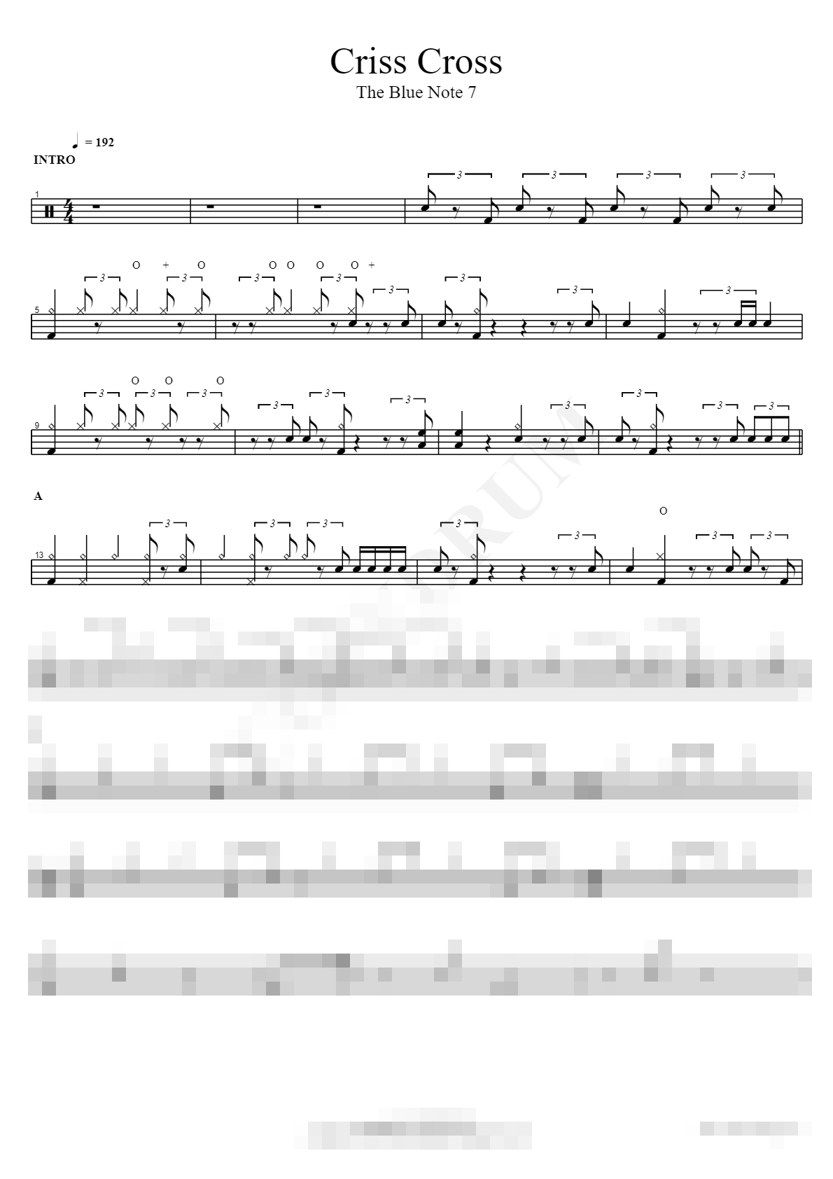 Criss Cross Sheet Music Preview