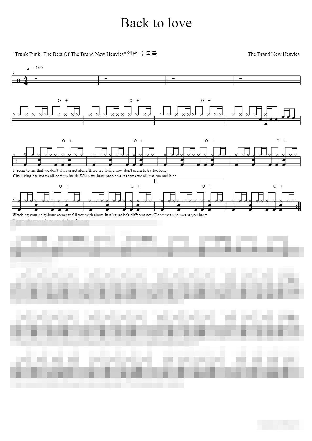 Back to love Sheet Music Preview