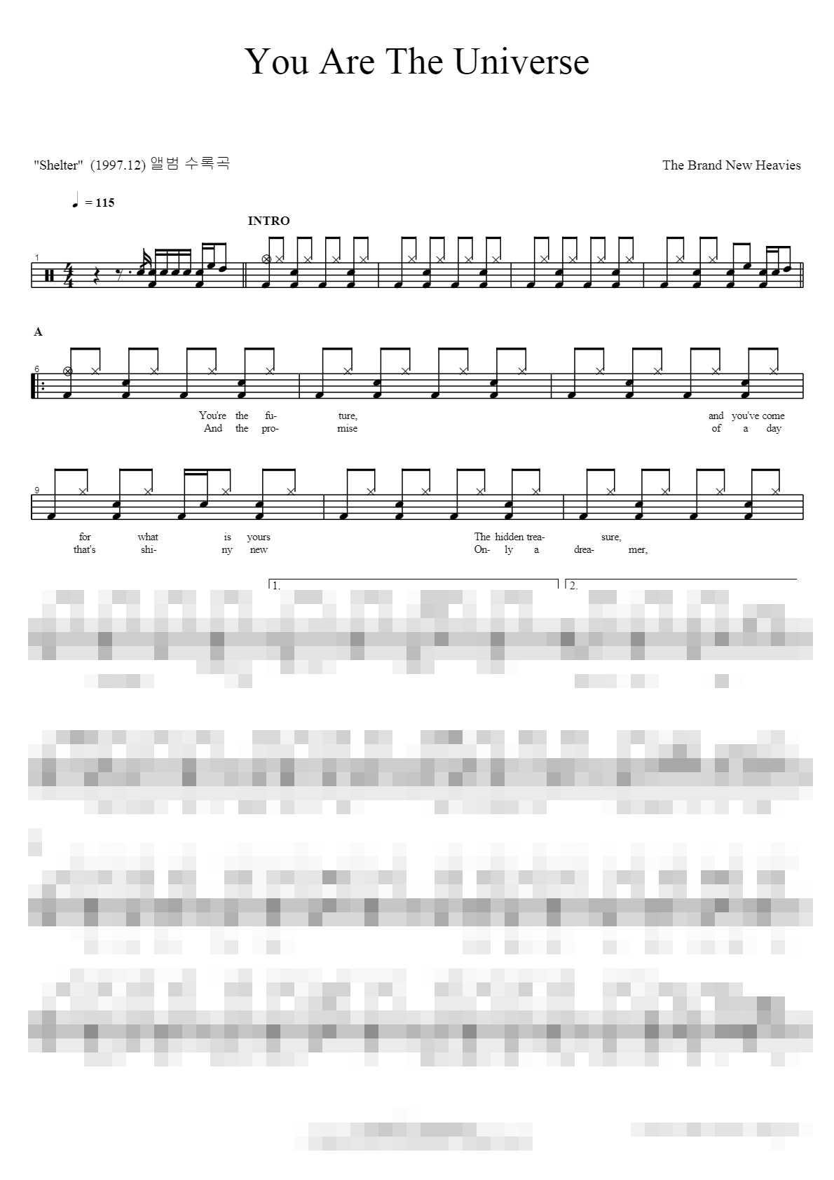 You Are The Universe Sheet Music Preview