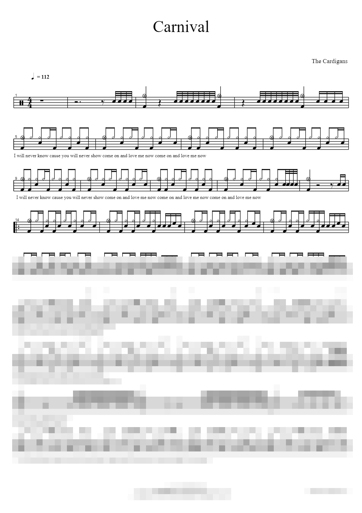Carnival Sheet Music Preview