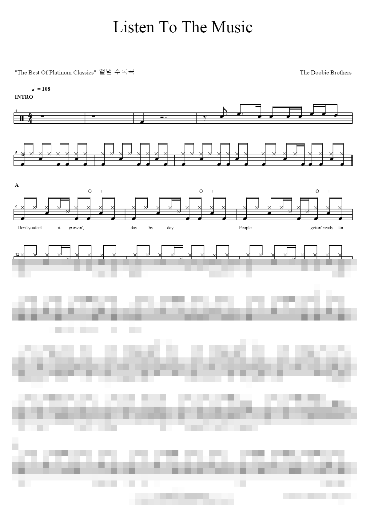 Listen To The Music Sheet Music Preview