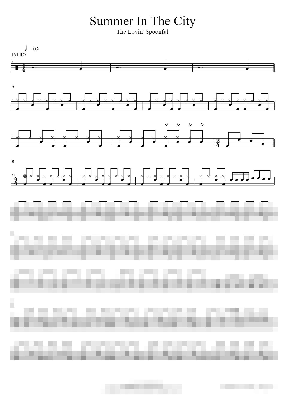 Summer In The City Sheet Music Preview