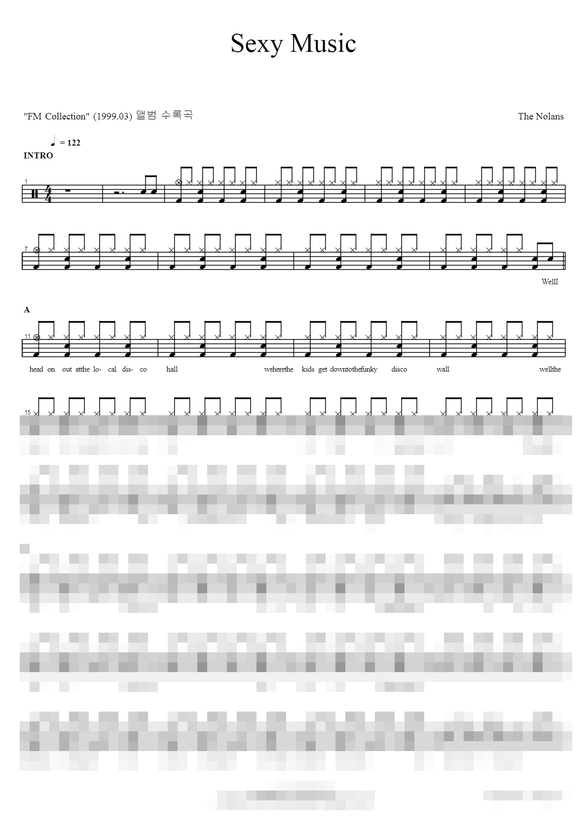 Sexy Music Sheet Music Preview