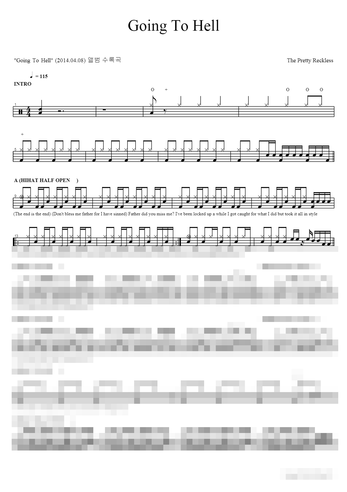 Going To Hell Sheet Music Preview