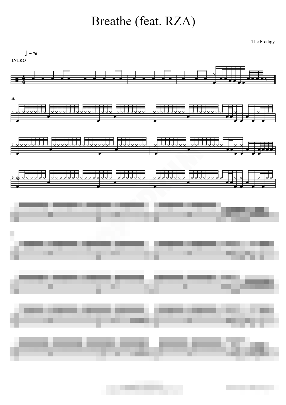 Breathe (feat. RZA) Sheet Music Preview