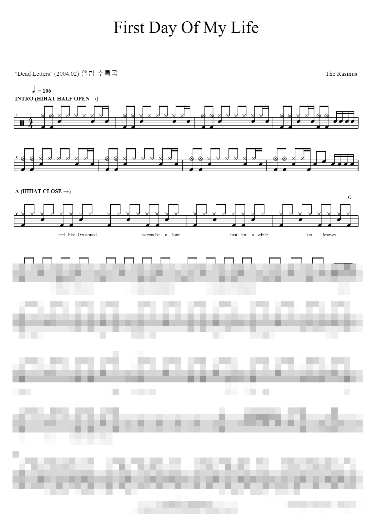 First Day Of My Life Sheet Music Preview