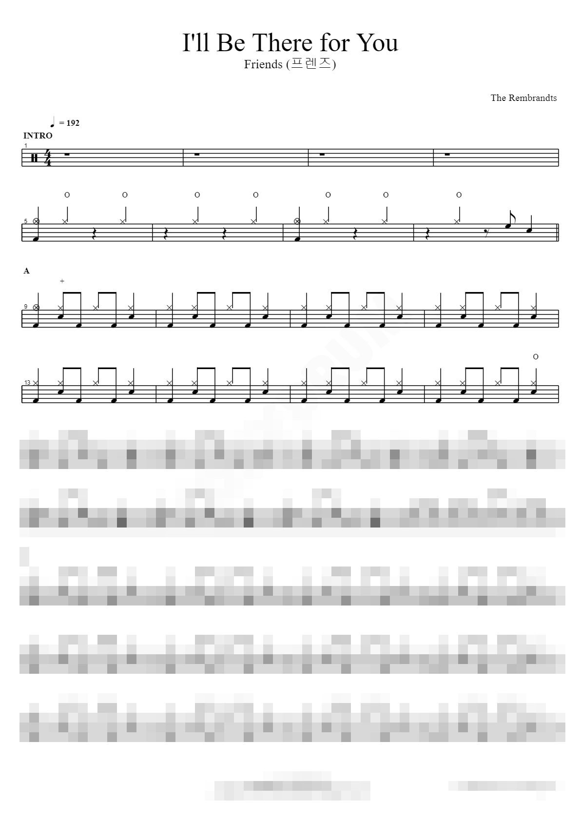 I'll Be There for You Sheet Music Preview