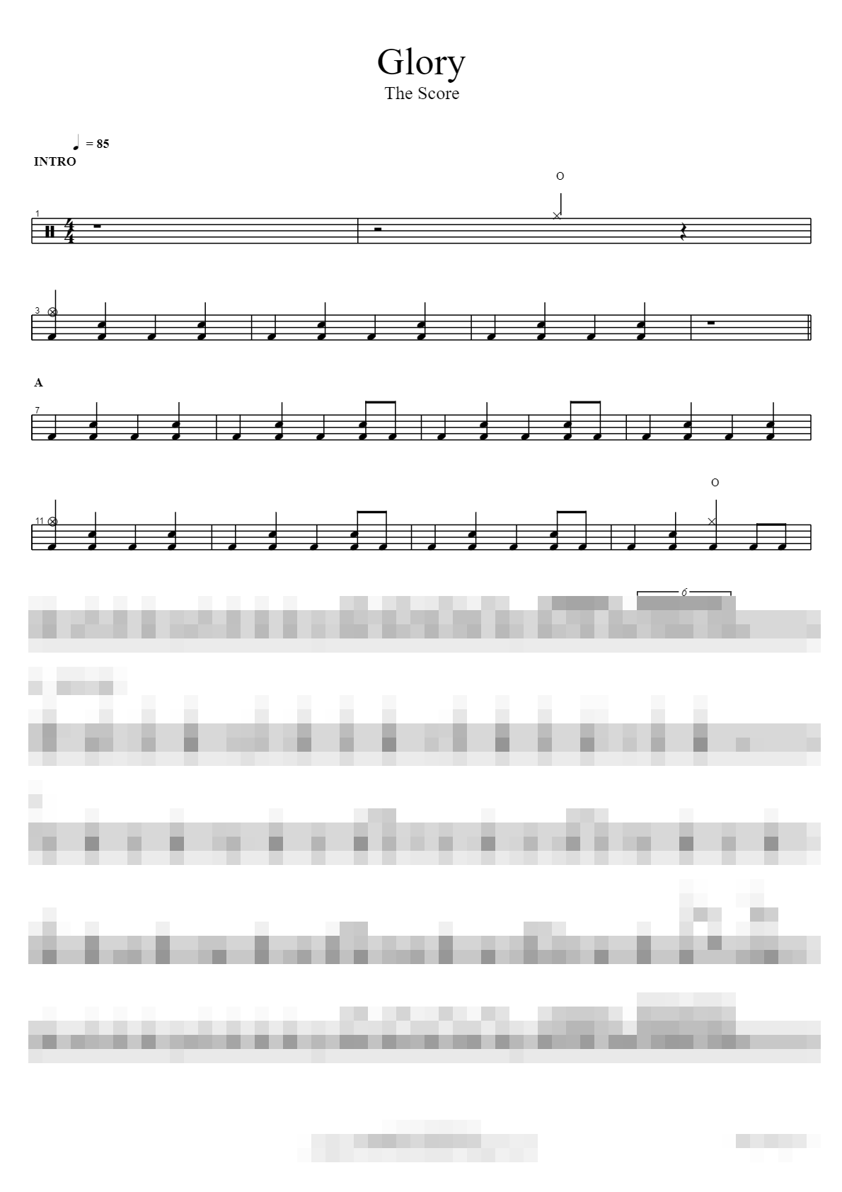Glory Sheet Music Preview