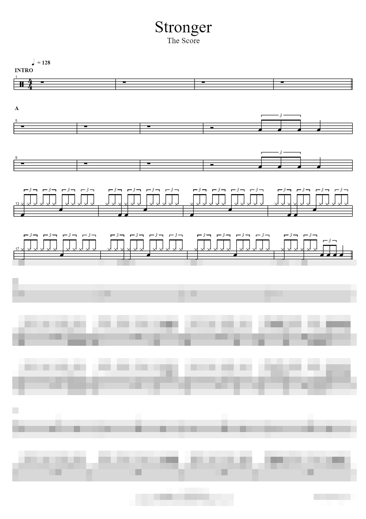 Stronger Sheet Music Preview