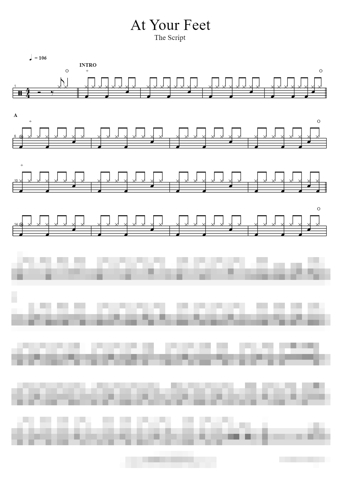 At Your Feet Sheet Music Preview