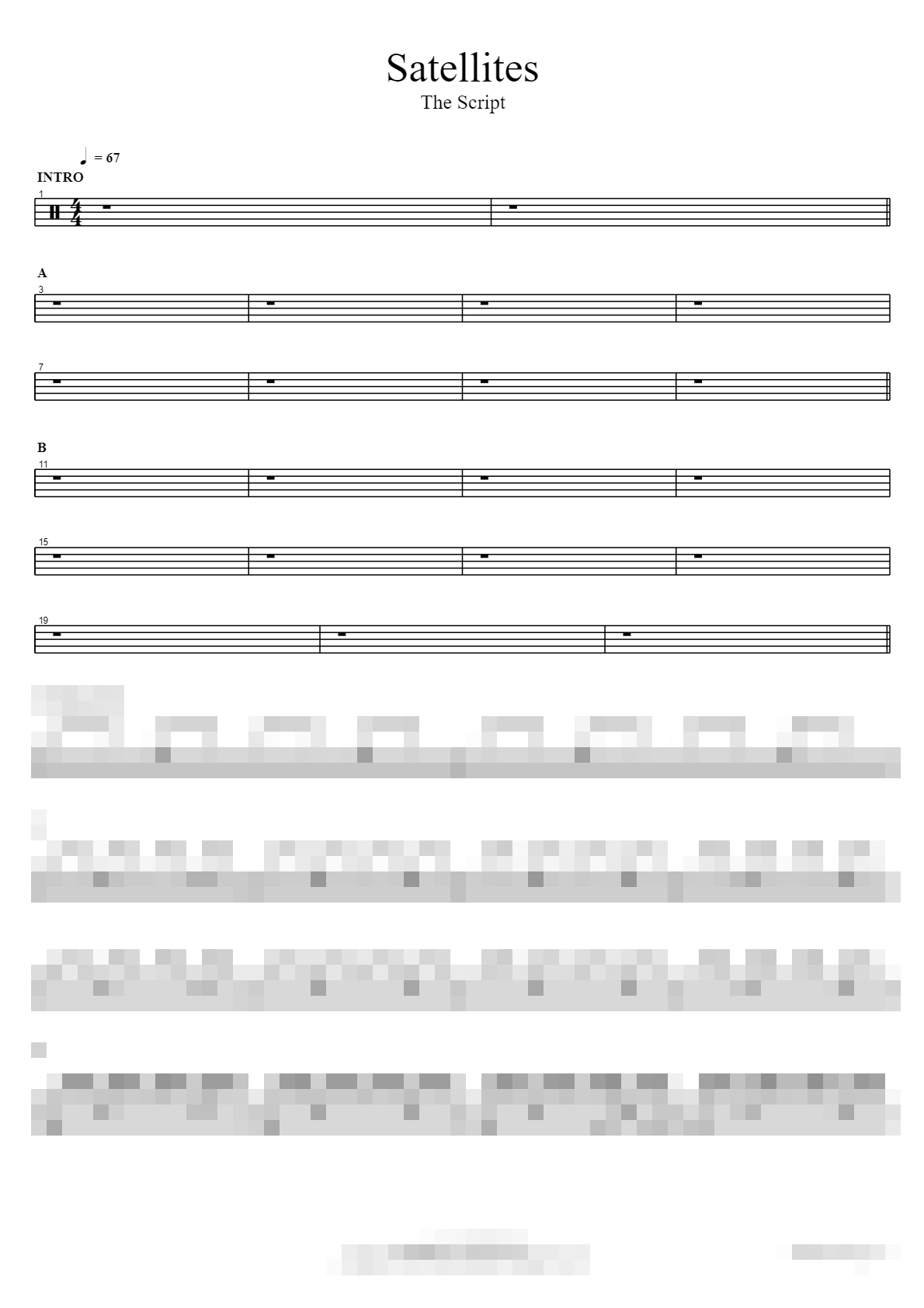 Satellites Sheet Music Preview
