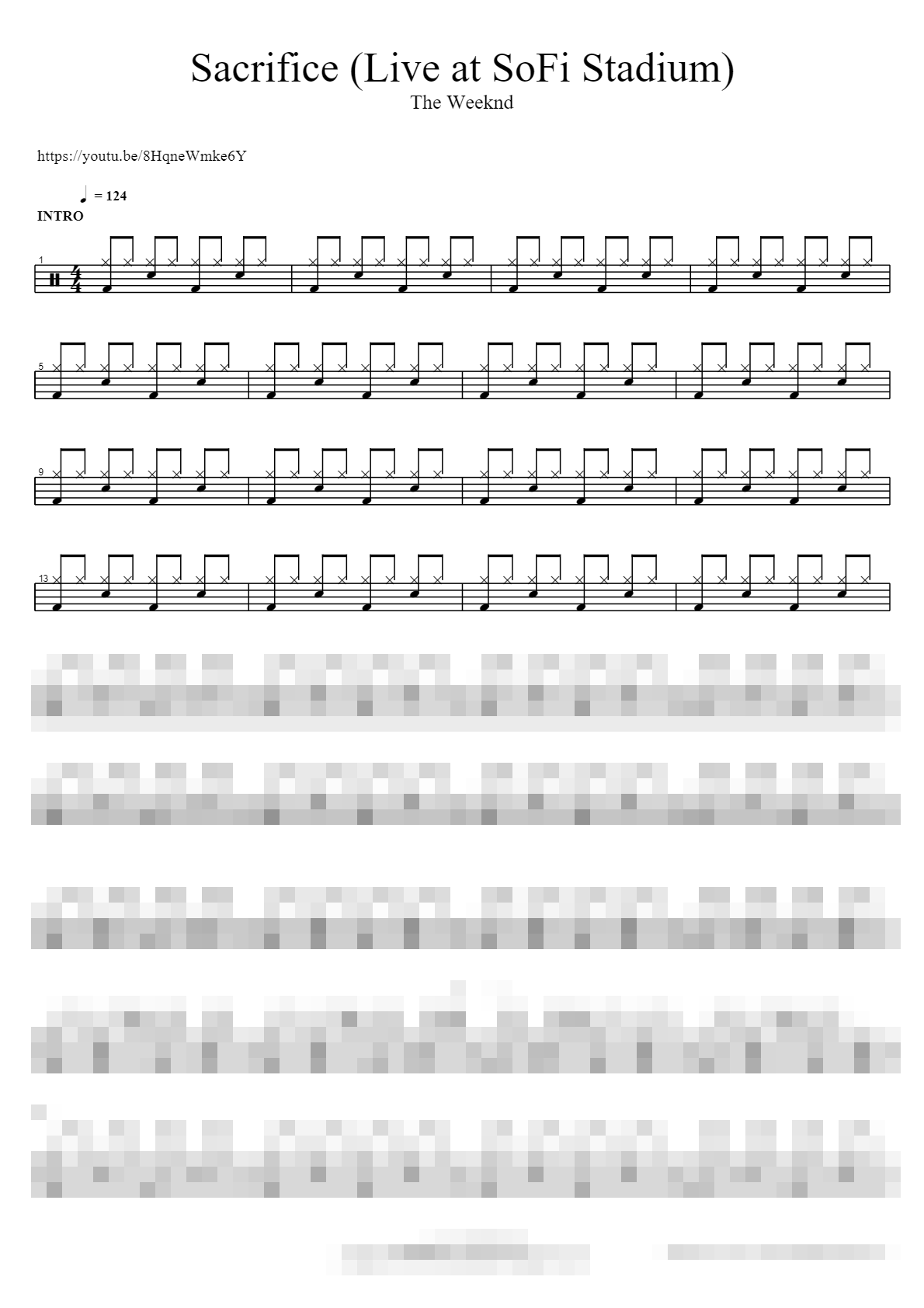 Sacrifice (Live at SoFi Stadium) Sheet Music Preview