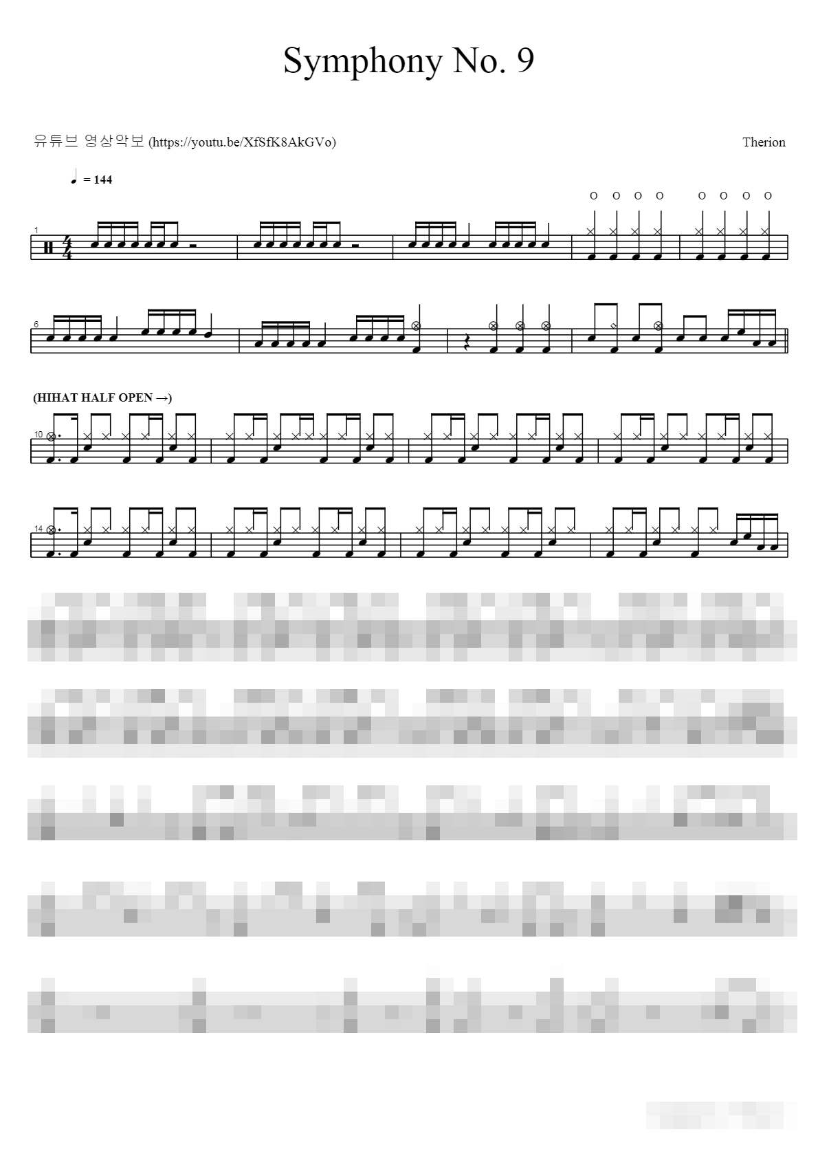 Symphony No. 9 Sheet Music Preview