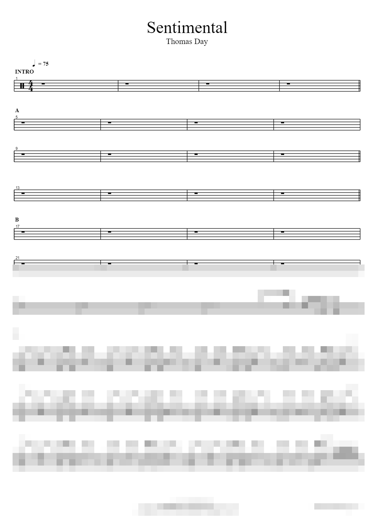 Sentimental Sheet Music Preview