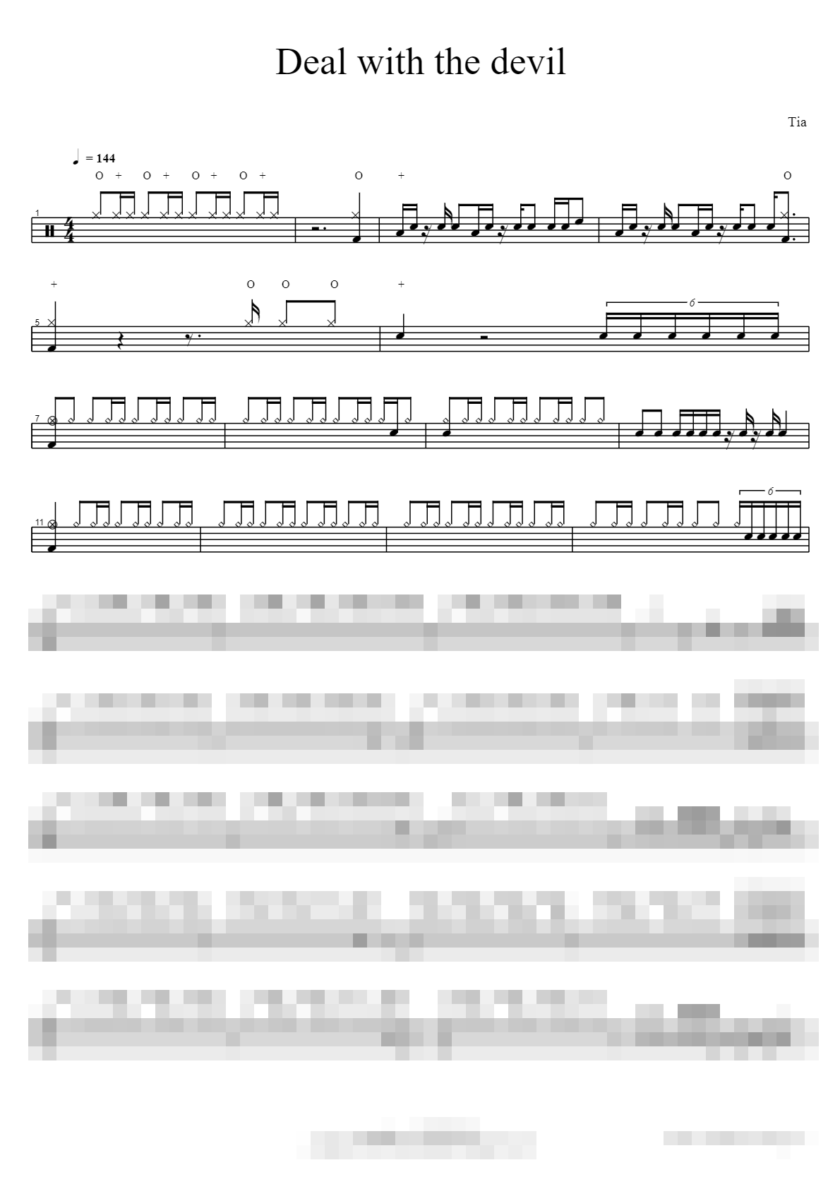 Deal with the devil Sheet Music Preview