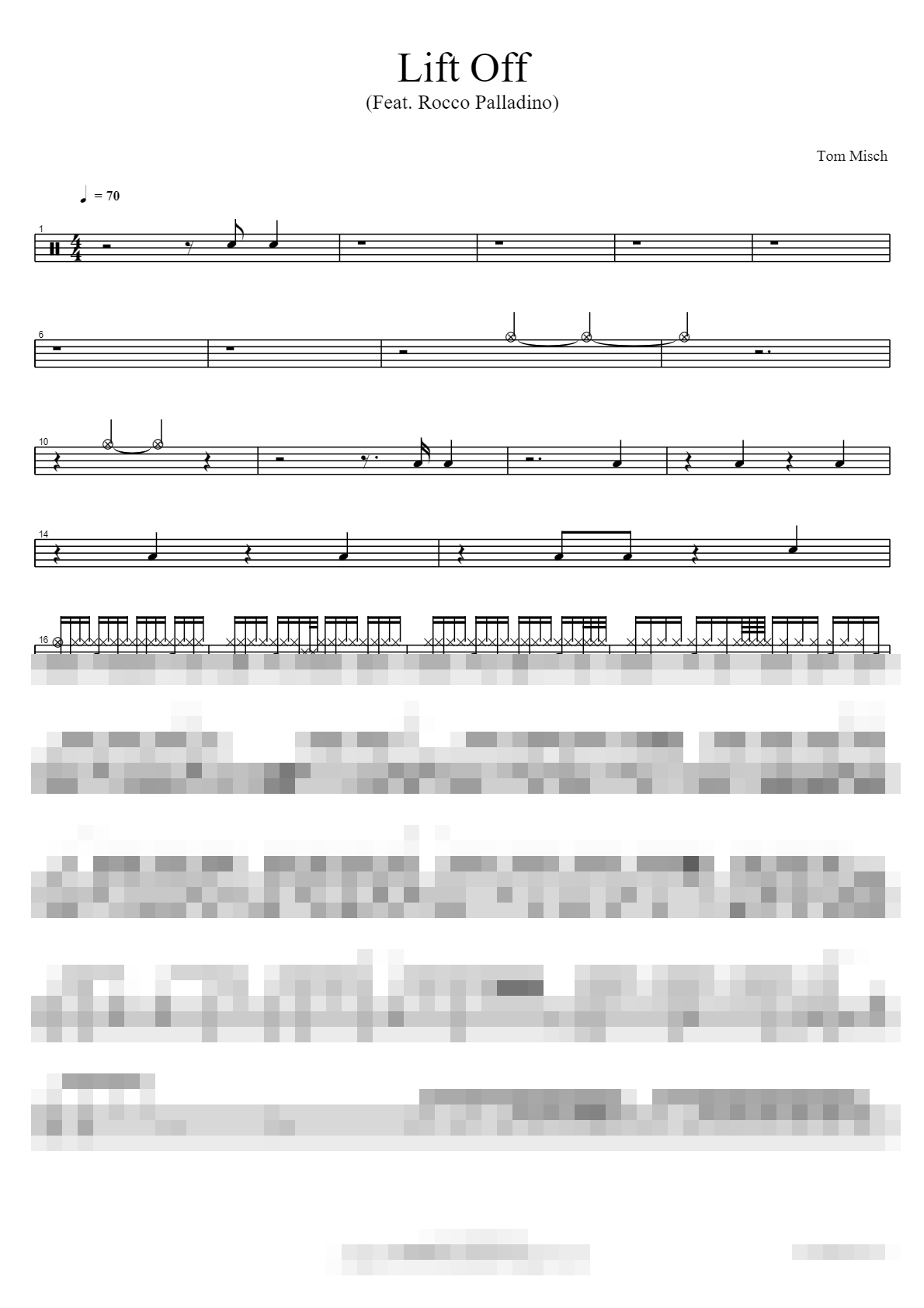Lift Off (Feat. Rocco Palladino) Sheet Music Preview