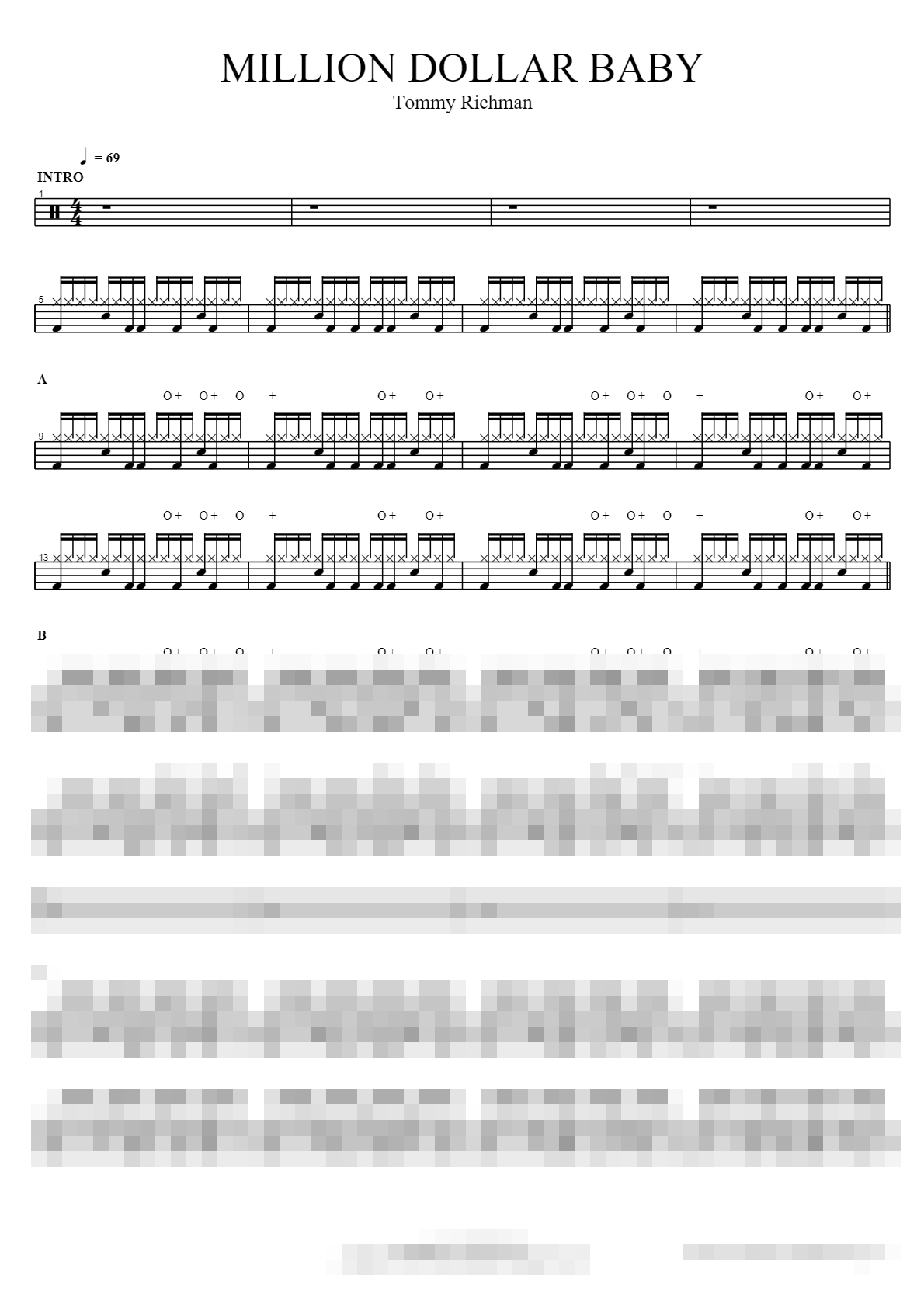 MILLION DOLLAR BABY Sheet Music Preview
