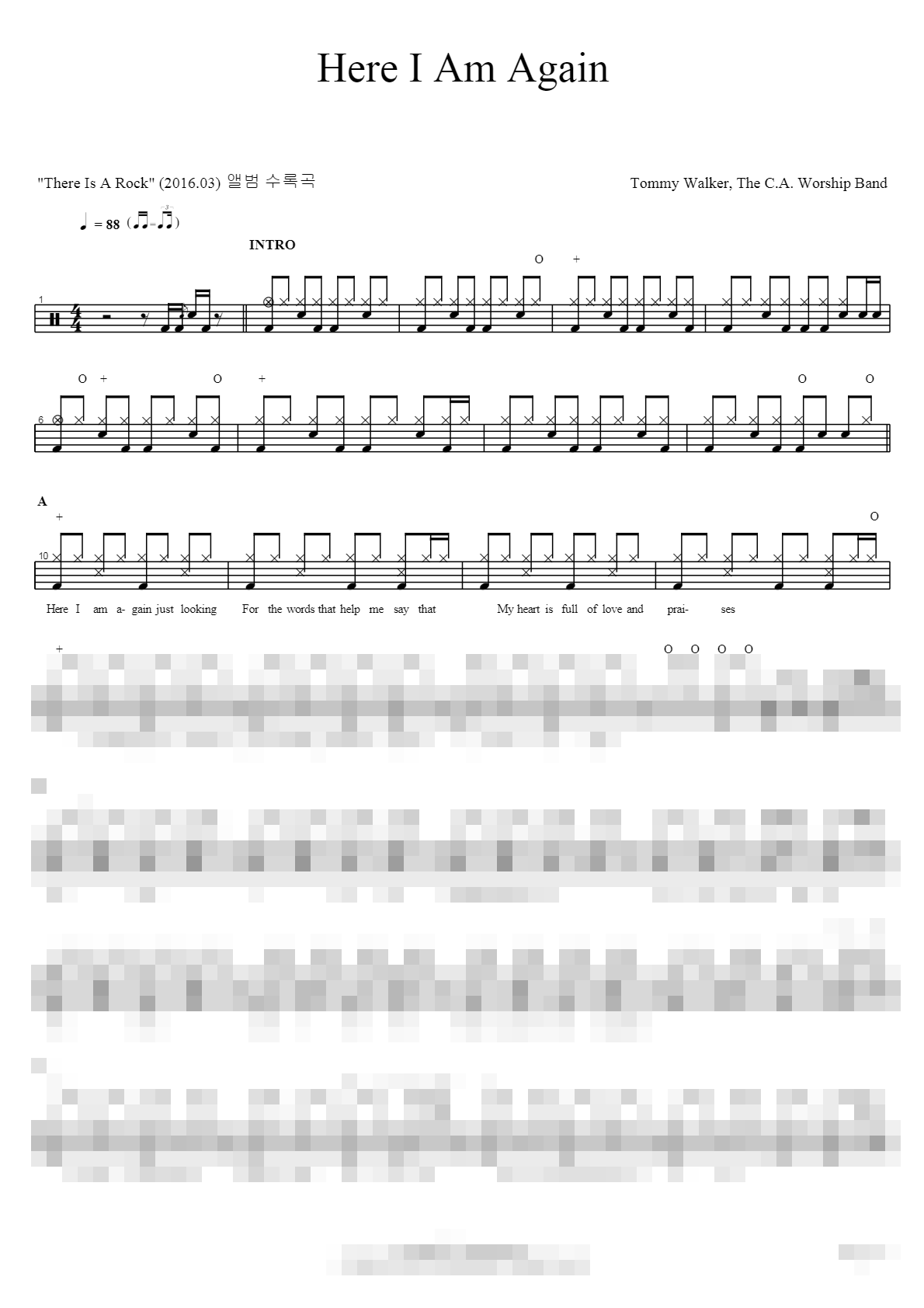 Here I Am Again Sheet Music Preview