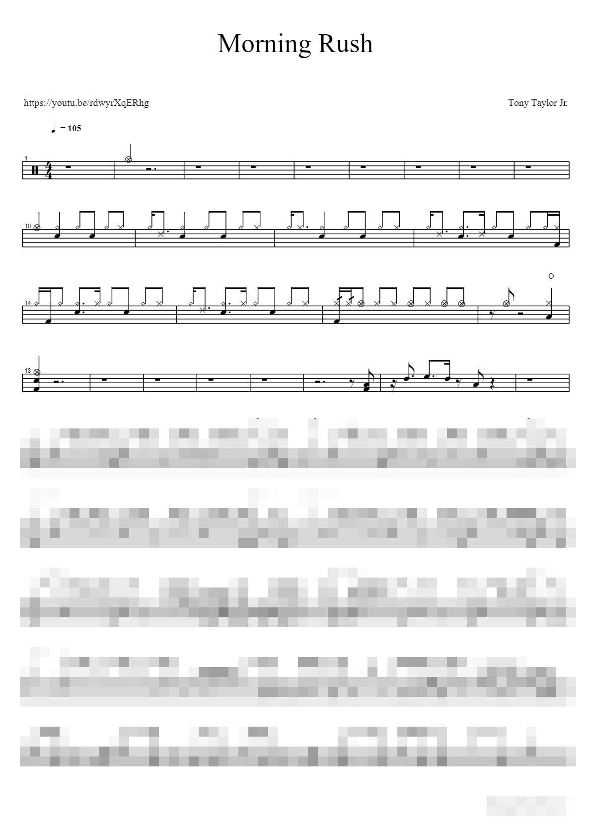 Morning Rush Sheet Music Preview