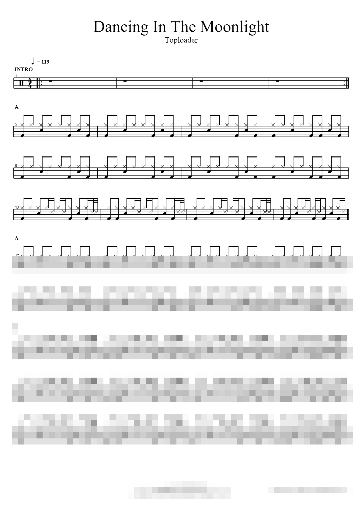 Dancing In The Moonlight Sheet Music Preview