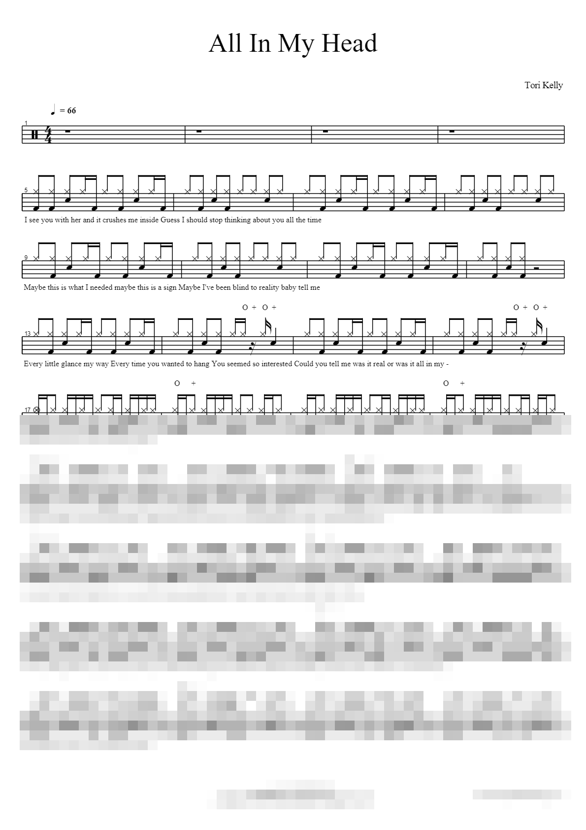 All In My Head Sheet Music Preview