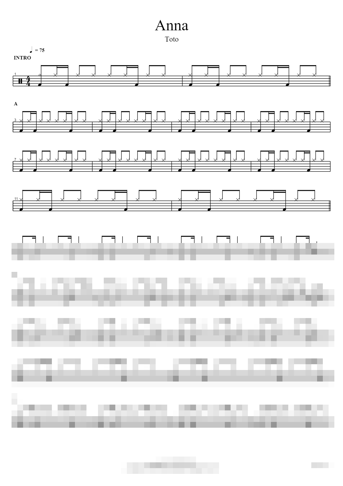 Anna Sheet Music Preview