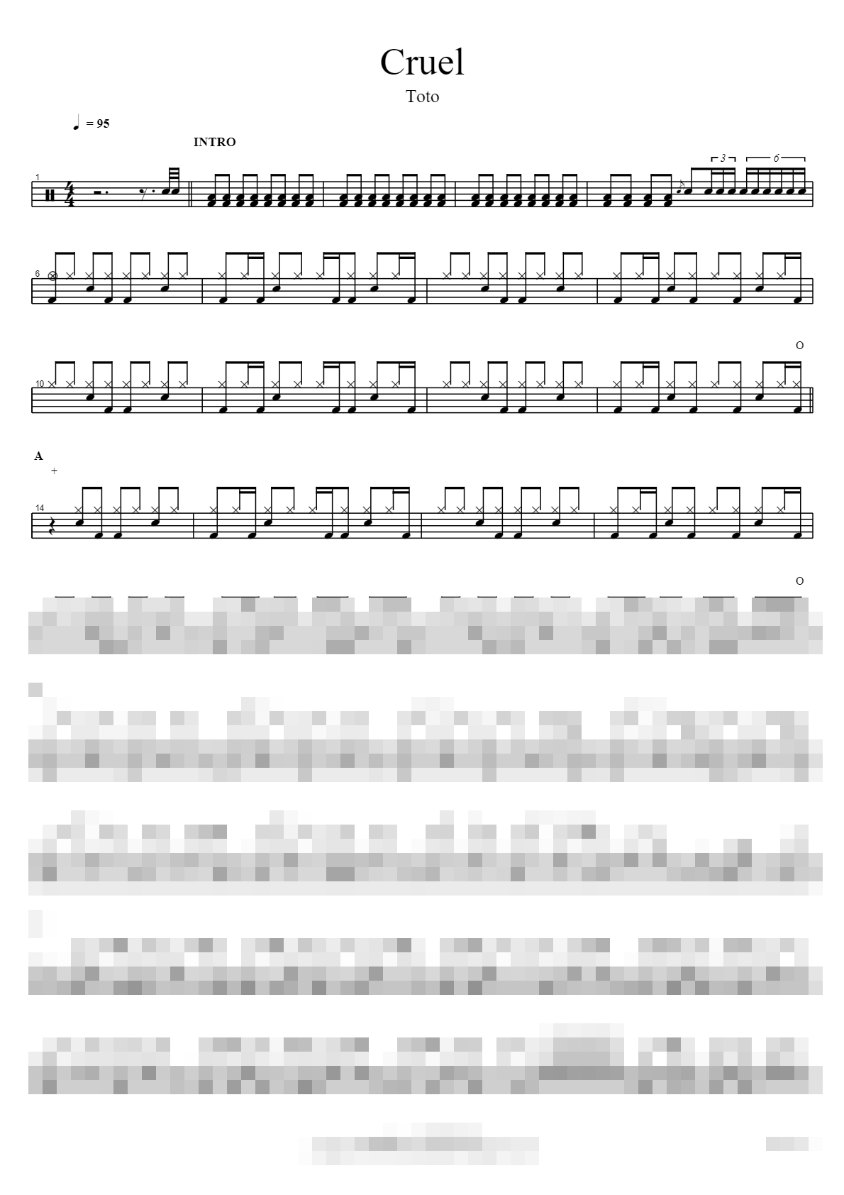 Cruel Sheet Music Preview
