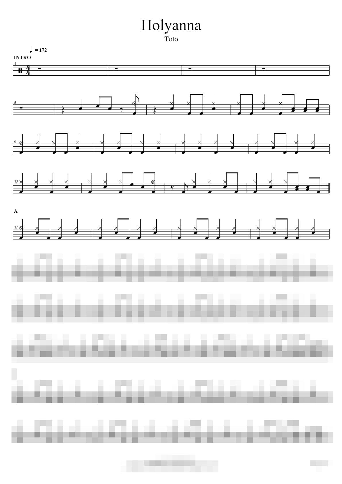 Holyanna Sheet Music Preview