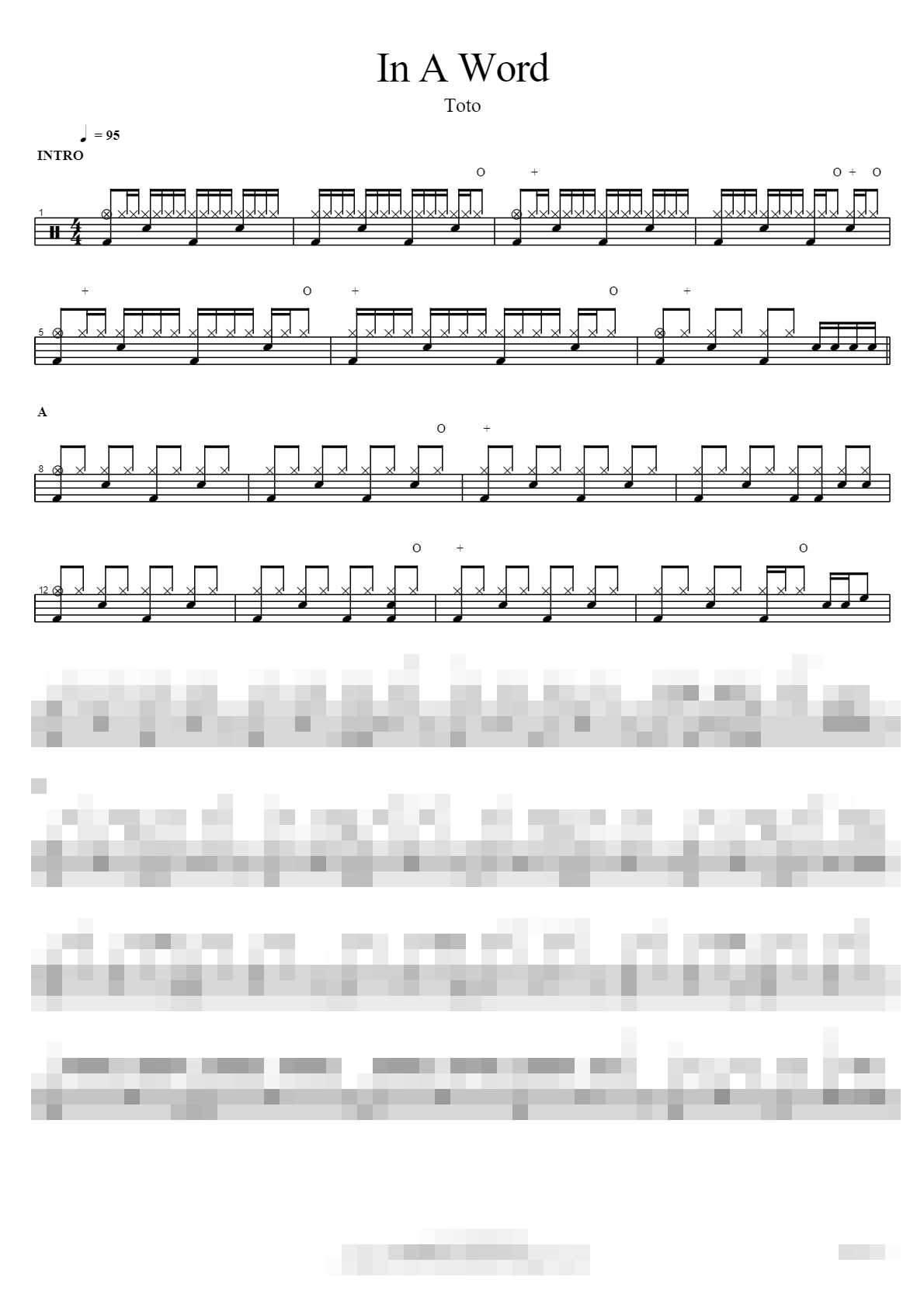 In A Word Sheet Music Preview