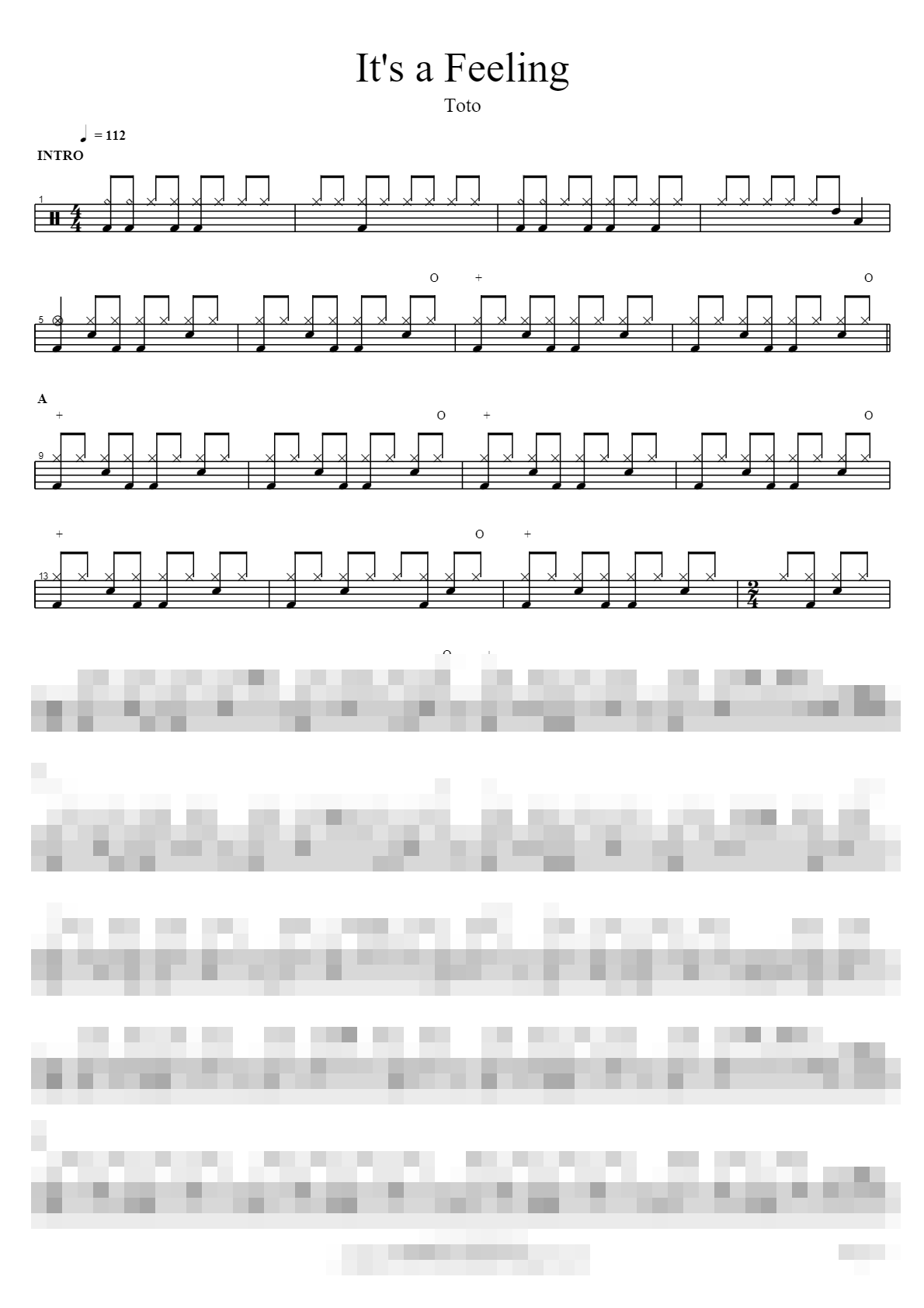 It's a Feeling Sheet Music Preview