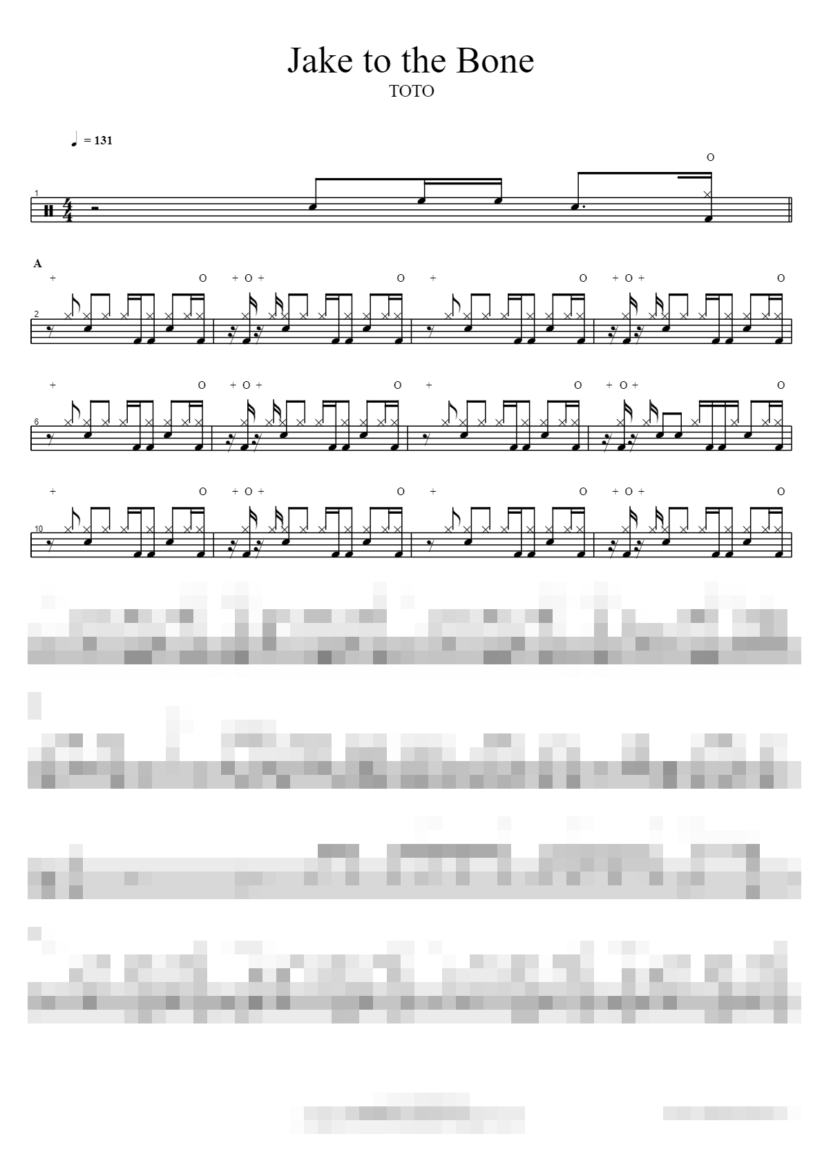 Jake to the Bone Sheet Music Preview