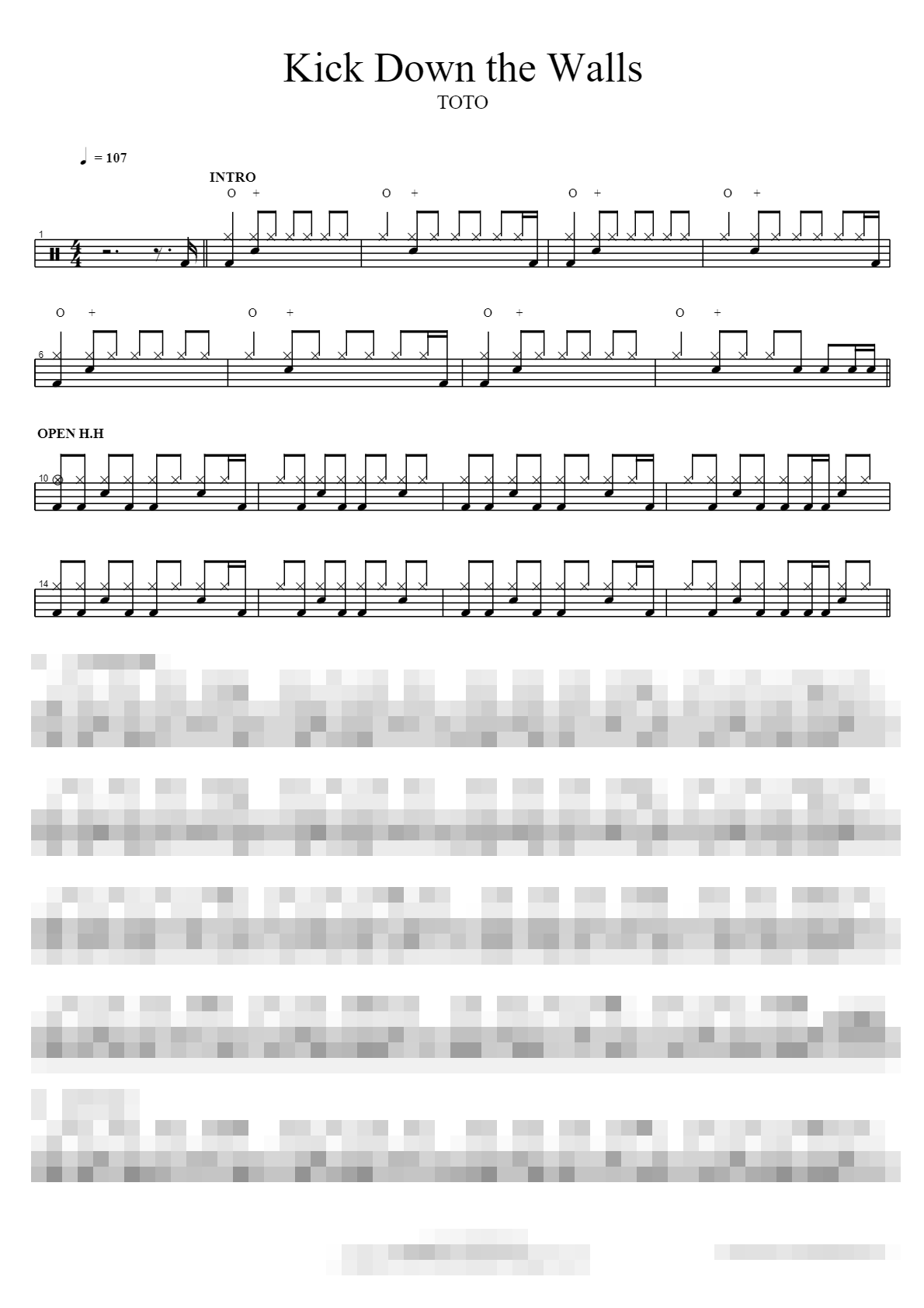 Kick Down the Walls Sheet Music Preview