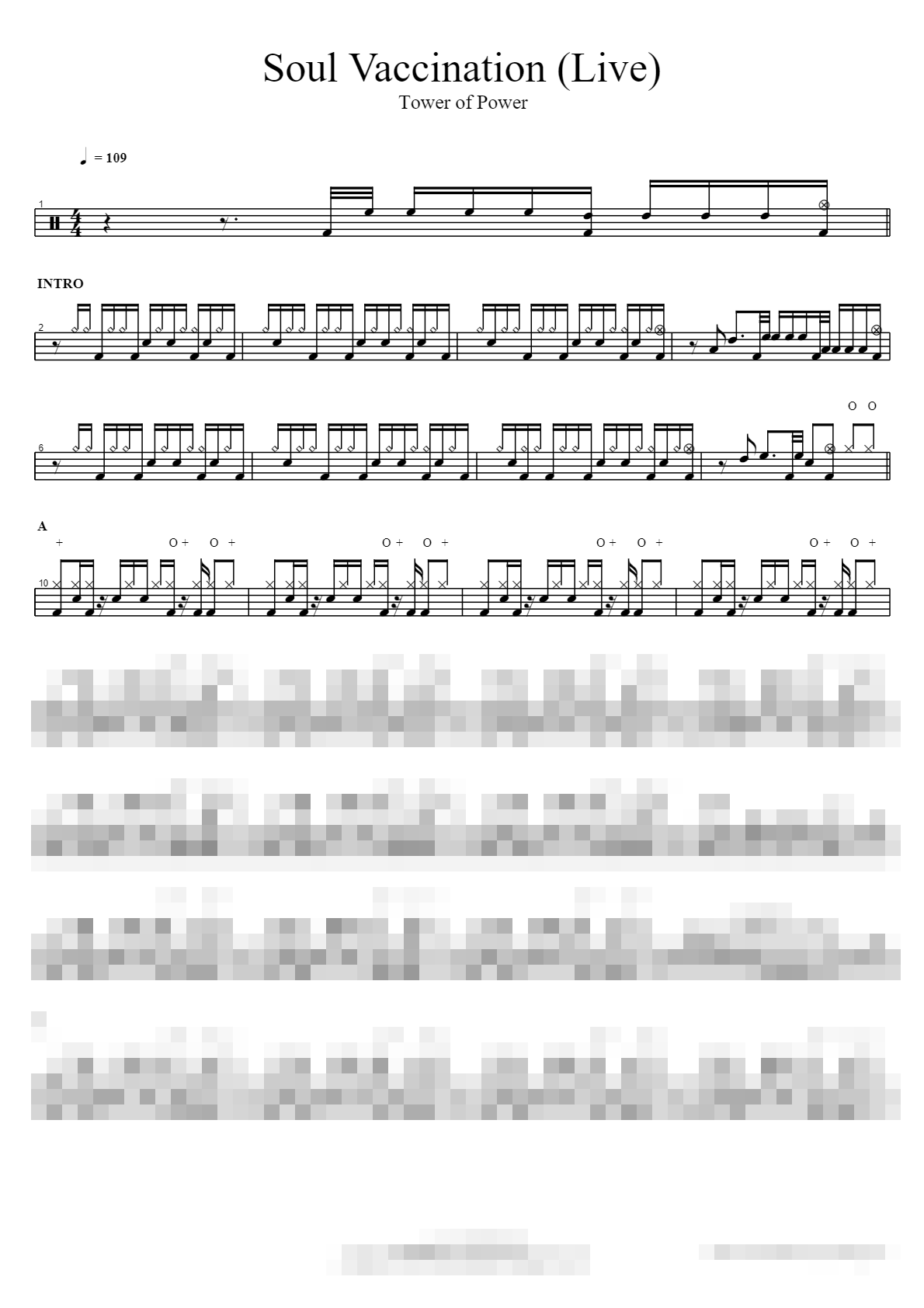Soul Vaccination (Live) Sheet Music Preview