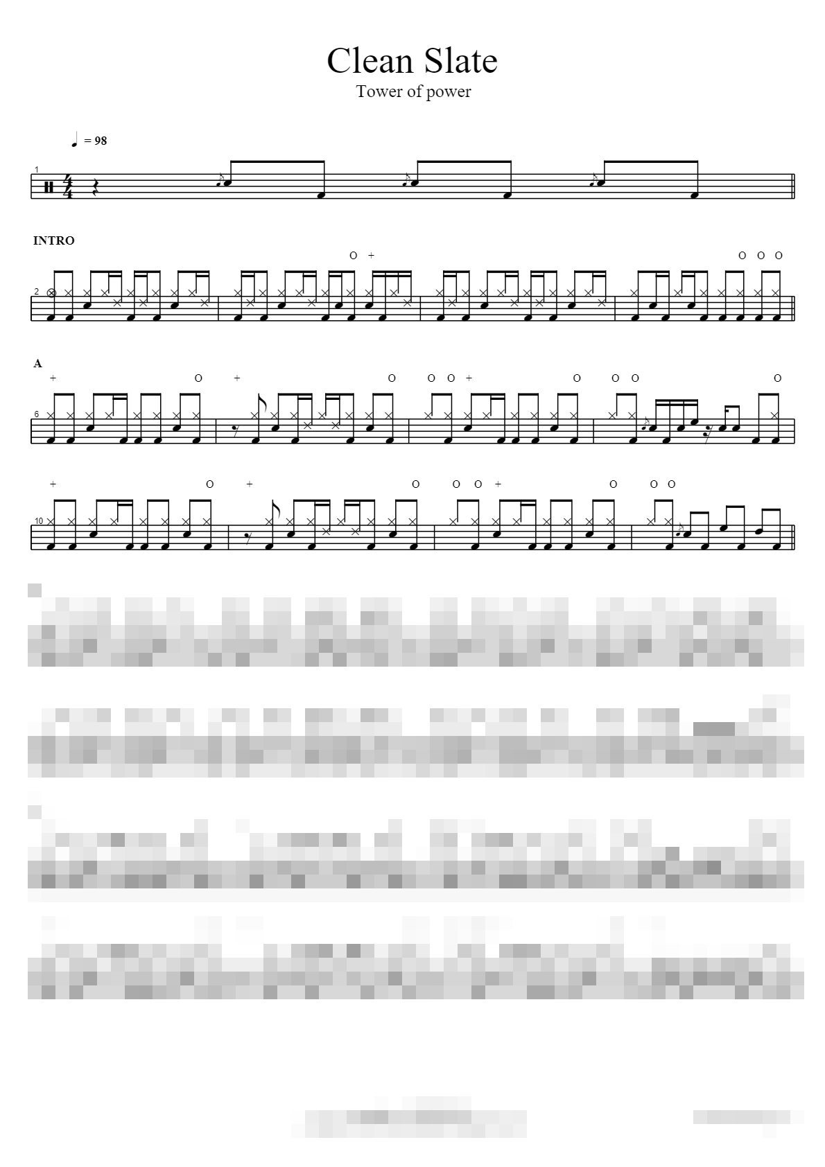 Clean Slate Sheet Music Preview