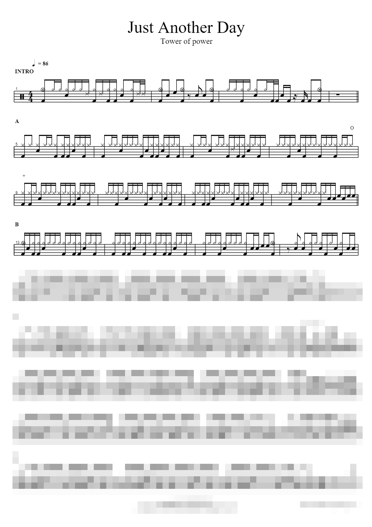 Just Another Day Sheet Music Preview