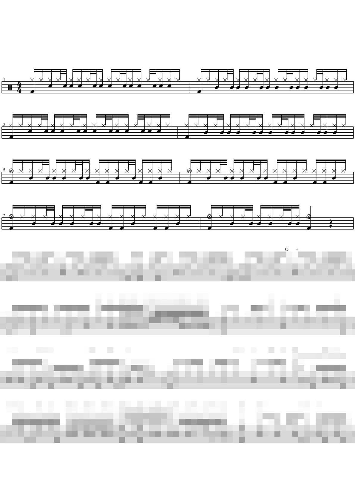Drum Solo&Warm Up Sheet Music Preview